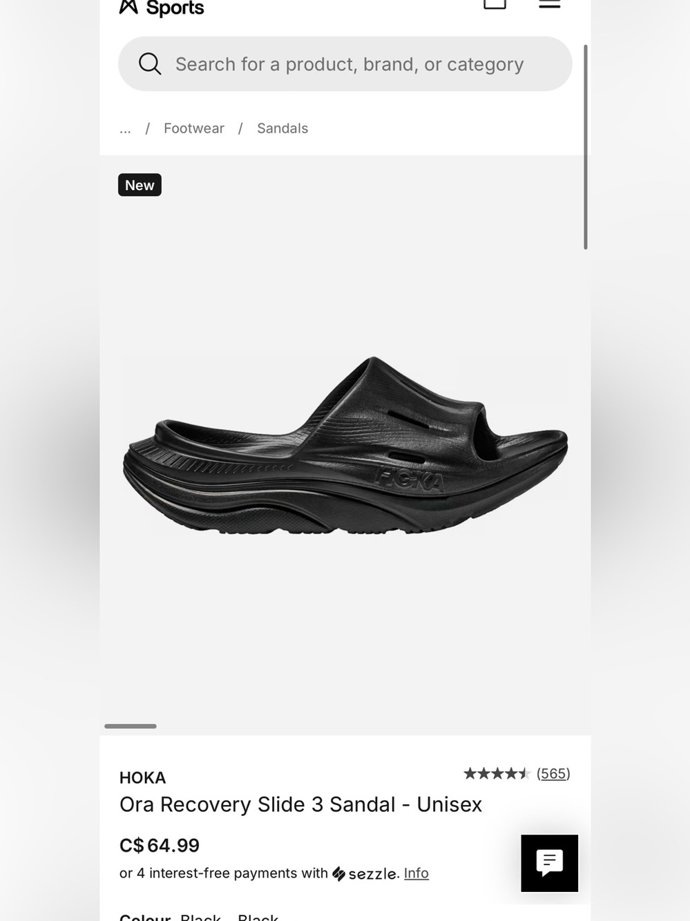 Hoka Men's Black Slide Sandals - Slip-On Cushioned Slides